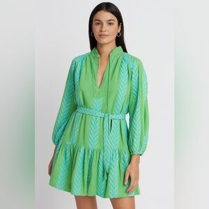 NWT AUGUST Resort Embroidered Zakar Mini Dress Sz XS/Small $195‎